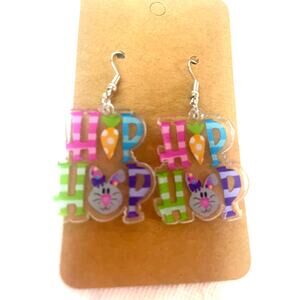 NEW Easter HOP Bunny Rabbit Earrings Dangle